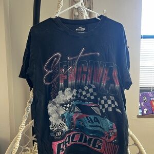 Hollister Kids Black Racing Graphic Tee